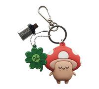 WONDEE Mr Wonderful [2 en 1] Llavero + USB y USB C Stick Divertido 32 GB Figura de PILZ con Adaptador USBC - Bonito y Kawai USB Stick Animal, Regalos para Niñas y Mujeres