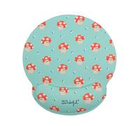 WONDEE Mr Wonderful Alfombrilla Ratón Ergonómica con Reposamuñecas de Setas, Mousepad Lavable a Mano y Antideslizante con Almohadilla Ratón Gel, Mr Wonderful Regalos Originales para niñas y Mujeres