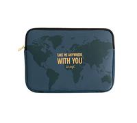 WONDEE Mr Wonderful Funda para Chromebook y Portátil 11.6-12" con Mensaje Que Enamora y Mapa del Mundo - Maletín/Funda Ordenador Portátil para Chromebook de 11,6" y 12", Mr Wonderful Regalos