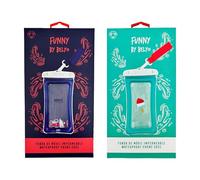 WONDEE Pack Parejas 2 Funda Móvil Playa Acuática Impermeable y Sumergible Universal hasta 6´7" para Playa y Piscina con Diseño - Funda Móvil Agua y Arena Bolsa Estanca para iPhone y todass Las Marcas