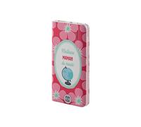 Wondee Powerbank de 4.000 mAh de Color Rosa con diseño de Flores y tipografía; Capacidad de 2 a 3 Cargas