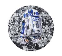 WONDEE Star Wars Alfombrilla Ratón de R2D2 con Personajes Icónicos, Alfombrilla Ratón Redonda Antideslizante y Lavable, Star Wars Regalos Originales Frikis Disney (Sello Oficial)