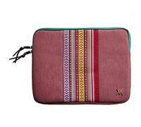 WONDEE VamVam Funda para Chromebook y Portátil 11.6-12" Pulgadas de Tela Bordada Estilo Étnico y Original Tirador Llavero - Maletín/Funda Ordenador Portátil para Chromebook de 11,6" y 12"