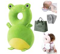Wonder Baby Head Protector, Baby Head Protector Backpack, Head Protection Backpack, Safety Pad Backpack for 5-24 Months Baby Learning Walking Crawling (Frog)