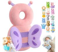 Wonder Baby Head Protector, Wonderbaby Head Protector, Baby Head Protector Backpack, Baby Backpack Head Protection Pillow, Baby Fall Back Head Protector for Baby Walking (Pink Butterfly)