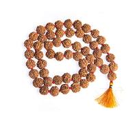 Wonder Care Certified Rudraksha Mala 5face(Panchmukhi) Auténtico Rudraksha Beads Ornamento Rosario Japa Mala Beads Collar Puja | Cuentas de oración | Cuentas de meditación