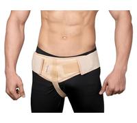 Wonder Care® - Cinturón de hernia inguinal para hombres para aliviar el dolor antes de la cirugía Para hernia soltero inguinal o deportiva Braguero con 1 almohadillas de compresión removibles y correas ajustables en la ingle A03 Rht-XXL