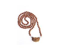 Wonder Care - Original Nepalí 1 cuenta Mukhi Rudraksha Mala/Rudraksha Rudra natural (108+1) Rosario Jap Mala para meditación (1 collar Mukhi Jaap Mala)