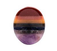 Wonder Care Piedra de preocupación para el pulgar, cristales de 7 chakras, piedras ovaladas y cristales de chakra de preocupación, cristales y piedras de meditación Reiki, juego de cristal de palma de