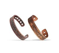 Wonder Care Pulsera de cobre puro para mujeres y hombres Cobre Kada para hombres Banda magnética de cobre con estuche de terciopelo y caja de regalo (paquete de 2)