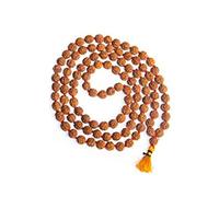 Wonder Care Rosario de cuentas auténticas de Rudraksha Mala de 5 caras (Panchmukhi) certificadas, rosario de Japa Mala, collar Puja, paquete de 2 unidades Rudraksha de 8 mm de longitud Mala - 19.5