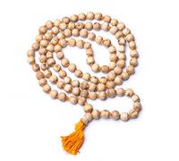 Wonder Care Rosario de cuentas auténticas de Rudraksha Mala de 5 caras (Panchmukhi) con certificado de Rudraksha Mala y collar de cuentas Puja, cuentas de oración, cuentas de meditación, 8 millimeters
