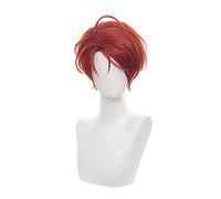 WONDER EGG PRIORITY Momoe Sawaki Cosplay Peluca Corta Vino Rojo Pelo Resistente al Calor Anime Rol