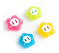 Wonder Flower - Tapas de agarre para el pulgar para Switch OLED Lite Controller Soft Silicone Analog Stick Cover Anti Slip Protective Game Accessories Pack de 4