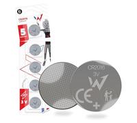 Wonder Full Energy Pack de 5 Pilas de Botón CR2016, Larga Duración, Mando | Para llaves de coche, mandos a distancia y relojes, reserva para toda la casa, energía fiable, sin comprar pilas sueltas