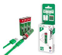 Wonder Full Energy - Pilas AA / LR06 - Recargables a través de USB-C - Cable USB-C Incluido - Larga duración - 1,5 V, 2200 mWh, 1300 mAh - Pack de 4 Pilas