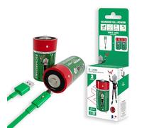 Wonder Full Energy - Pilas D-LR20 - Recargables a través de USB-C - Cable USB-C Incluido - Larga duración - 1,5 V, 6000 mWh, 3600 mAh - Pack de 2 Pilas