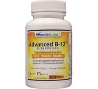 Wonder Laboratorios sublinguales vitamina B12 (1000 mcg) B6 (5 mg) cido flico (400 mcg) y biotina (25 mcg) - formulado con metilcobalamina vitamina