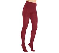 WONDER MODEL 140 OPAQUE - Medias de compresión con soporte abdominal y parte inferior Rojo Rubino 4 UK-Large