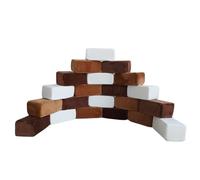 Wonder Space Felpa Espuma Bloques - Construir & Pila Guardería Juguetes para Pequeños Niños Niñas, Suave y Suave, Aprendizaje Temprano Habilidades Motoras Cerebro Desarrollo (Cuboides, Turrón)