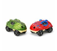 Wonder Toys Dino Coche de carreras magnético Add-On, 2 unidades, diseño de dinosaurio, compatible con hipódromos magnéticos, a partir de 3 años