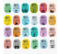 Wonder Wafers - Ambientadores de coche envueltos individualmente, 24 aromas (paquete de 24 unidades, 24 aromas)