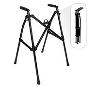 Wonder Walker Lite by Stander, andador ligero y plegable para adultos, personas mayores y ancianos, andador de viaje plegable para apoyo de movilidad, andador estándar compacto sin ruedas, nogal negro