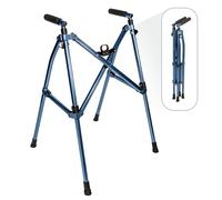 Wonder Walker Lite by Stander, andador ligero y plegable para adultos, personas mayores y ancianos, andador de viaje plegable para apoyo de movilidad, andador estándar compacto sin ruedas, azul