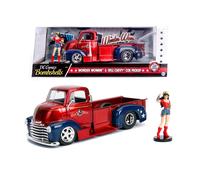 Wonder Woman Camioneta Chevy COE 1952 Con Figura 1:24 Modelo JADA TOYS