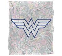 Wonder Woman Floral Logo Silky Touch Super Soft Throw Blanket 152 X 127 Cm