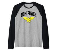 Wonder Woman Mother's Day Mom Power Camiseta Manga Raglan