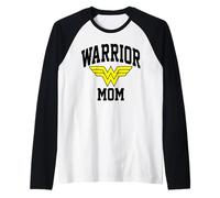Wonder Woman Mother's Day Warrior Mom Camiseta Manga Raglan