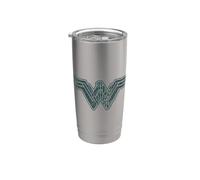 Wonder Woman Movie Blue and Gold Geometric Pattern Logo Vaso térmico de acero inoxidable de doble pared