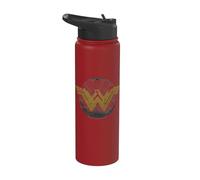 Wonder Woman Movie Distressed Logo Stainless Steel Insulated Water Bottle