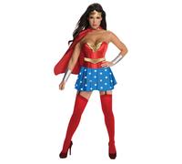Wonder Woman Mujer Disfraz de Superhéroe con Licencia Adultos GB 8-18