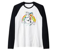 Wonder Woman Warrior in The Clouds Camiseta Manga Raglan