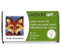 Wonderart Kit de Gancho, diseño de béisbol, Mr. Fox, 8 Inches x 8 Inches