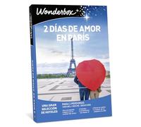 WONDERBOX - Caja Regalo - 2 días de Amor en París - 1 Noche inolvidable en hoteles románticos hasta 4 Estrellas para 2 Personas - Ideas Regalo Pareja Original