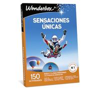 WONDERBOX - Caja Regalo - Sensaciones Únicas - 1 Actividad de Adrenalina a Elegir: Salto en paracaídas, Vuelo en Globo para 2 Adultos, helicóptero, Vuelo en paramotor