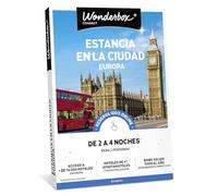 WONDERBOX - Cofre Regalo Estancia en la Ciudad: Europa - De 2 a 4 Noches para 2 Personas - Escapada para Parejas - Regalar experiencias - Hoteles en Ciudades Europeas
