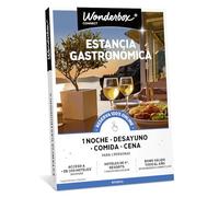 WONDERBOX - Cofre Regalo Estancia gastronómica - 1 Noche en pensión Completa para 2 Personas - Escapada para Parejas - Regalar experiencias - Hoteles en España con Comida y Cena Incluidas