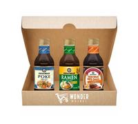 Wonderbox Salsas orientales - 250ml x 3 - Kikko man - Salsa poke; ramen; teriyaki bbq