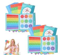 Wonderealy/Consentdo/Gloryboom/Promisety Magnetic Fraction Demonstration Book, New Fraction Tiles & Fraction Circles, Study Math Easily for Primary & Middle School (2-PCS #2)