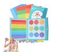 Wonderealy/Consentdo/Gloryboom/Promisety Magnetic Fraction Demonstration Book, New Fraction Tiles & Fraction Circles, Study Math Easily for Primary & Middle School (#2)