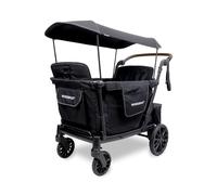 WONDERFOLD Cochecito cuádruple L4 (4 plazas) - Cochecito plegable con asientos con arneses de 5 puntos, entrada lateral y toldo ajustable UPF50+ - Negro