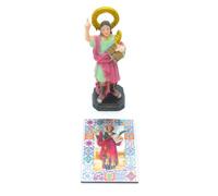WONDERFUL imán y Estatua de San Pancracio, Figura Religiosa Decorativa, 12 cm, Resina Multicolor