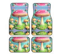 Wonderful Little Mushrooms - Alfombrillas duraderas para coche, fáciles de limpiar, resistentes a la decoloración (juego de 4), mantienen limpio el interior de tu coche, camión o furgoneta