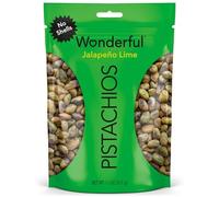 Wonderful Pistachios Jalapeño Nueces con Sabor Lima, 325 ml, Bolsa Resellable, Nueces Picantes, Snacks Proteínas, Grapas sin Gluten, Snacks Saludables