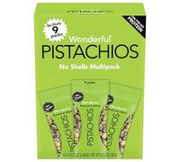 Wonderful Pistachos sin conchas, tostado y salado, bolsa de 0,75 oz (Paquete de 9)