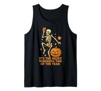 Wonderful Time - Esqueleto de Halloween, Calabaza, otoño, Camiseta sin Mangas